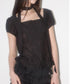 ILLIGO(イリゴ)/チョーカー付き リボン タイ スクエアネック ブラウス/RIBBON TIE SQUARE NECK BLOUSE | AT2252071 | ブラック
