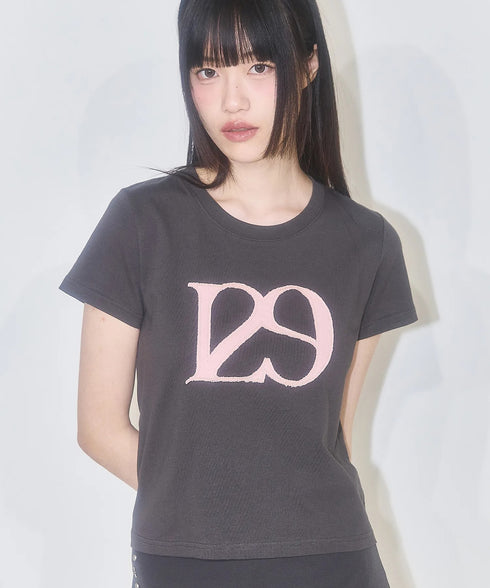 ILLIGO(イリゴ)/ロゴパッチ 刺繍 Tシャツ 半袖/129 LOGO PATCH T-SHIRT | AT2252072 | チャコールグレー