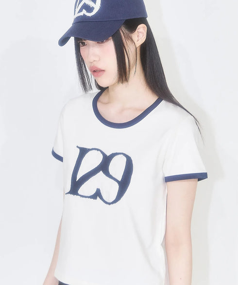 ILLIGO(イリゴ)/ロゴパッチ 刺繍 Tシャツ 半袖/129 LOGO PATCH T-SHIRT | AT2252072 | クリーム