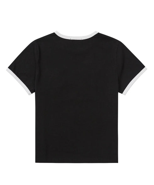 ILLIGO(イリゴ)/ロゴパッチ 刺繍 Tシャツ 半袖/129 LOGO PATCH T-SHIRT | AT2252072 | ブラック