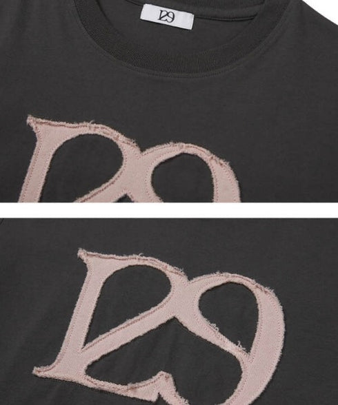 ILLIGO(イリゴ)/ロゴパッチ 刺繍 Tシャツ 半袖/129 LOGO PATCH T-SHIRT | AT2252072 | チャコールグレー