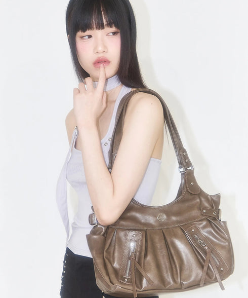 ILLIGO(イリゴ)/2WAY バックル ショルダー トートバッグ/AMBER BUCKLE SHOULDER BAG | AT1252073 | ベージュ