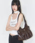 ILLIGO(イリゴ)/2WAY バックル ショルダー トートバッグ/AMBER BUCKLE SHOULDER BAG | AT1252073 | ブラウン