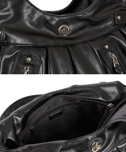 ILLIGO(イリゴ)/2WAY バックル ショルダー トートバッグ/AMBER BUCKLE SHOULDER BAG | AT1252073 | ブラック