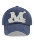 MUCENT(ムセント)/ヴィンテージ ウォッシング アップリケ ベースボール キャップ サイズ調整可能/VINTAGE WASHING APPLIQUE BALL CAP | AT5252074 | ブルー