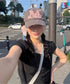 MUCENT(ムセント)/ヴィンテージ ウォッシング アップリケ ベースボール キャップ サイズ調整可能/VINTAGE WASHING APPLIQUE BALL CAP | AT5252074 | チョコ