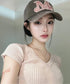 MUCENT(ムセント)/ヴィンテージ ウォッシング アップリケ ベースボール キャップ サイズ調整可能/VINTAGE WASHING APPLIQUE BALL CAP | AT5252074 | チョコ