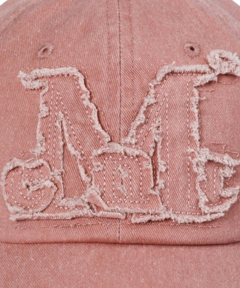 MUCENT(ムセント)/ヴィンテージ ウォッシング アップリケ ベースボール キャップ サイズ調整可能/VINTAGE WASHING APPLIQUE BALL CAP | AT5252074 | ピンク