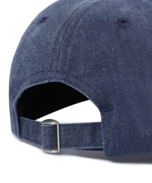 MUCENT(ムセント)/ヴィンテージ ウォッシング アップリケ ベースボール キャップ サイズ調整可能/VINTAGE WASHING APPLIQUE BALL CAP | AT5252074 | ブルー