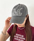 MUCENT(ムセント)/ヴィンテージ ウォッシング アップリケ ベースボール キャップ サイズ調整可能/VINTAGE WASHING APPLIQUE BALL CAP | AT5252074 | グレー
