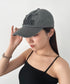 MUCENT(ムセント)/ヴィンテージ ウォッシング アップリケ ベースボール キャップ サイズ調整可能/VINTAGE WASHING APPLIQUE BALL CAP | AT5252074 | ブラック