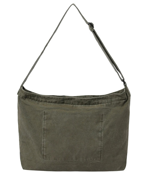 MUCENT(ムセント)/ユニセックス ワンポイントロゴ ショルダーバッグ メッセンジャー クロスボディバッグ/Syner Messenger Crossbody BAG UNISEX | AT1252077 | カーキ