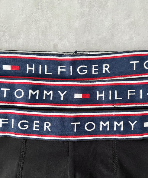 TOMMY HILFIGER(トミーヒルフィガー)/Tommy Men's 3Pack Boxers/コットン ストレッチ ボクサーパンツ 3枚セット 3枚組 | IM2252086 | ブラック