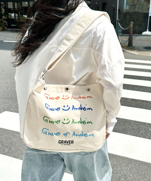 GRAVER(グレーバー)/別注 A4対応 プリント コットン アジャスターベルト キャンバスショルダーバッグ | AT1252088 | その他2