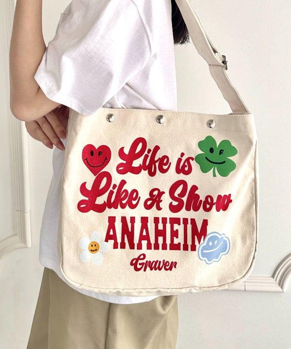 GRAVER(グレーバー)/別注 A4対応 プリント コットン アジャスターベルト キャンバスショルダーバッグ | AT1252088 | その他3