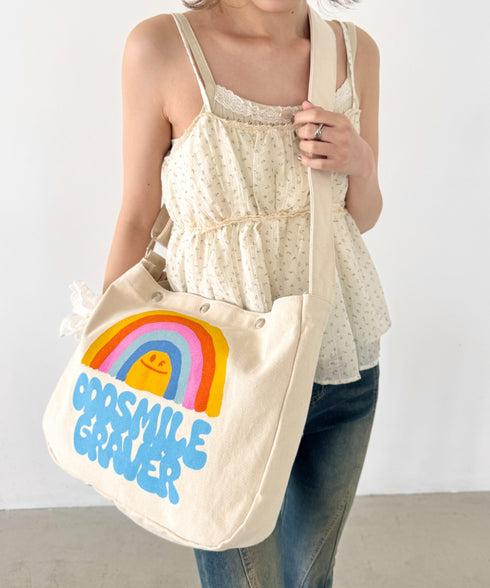 GRAVER(グレーバー)/別注 A4対応 プリント コットン アジャスターベルト キャンバスショルダーバッグ | AT1252088 | その他7