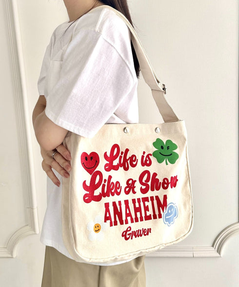 GRAVER(グレーバー)/別注 A4対応 プリント コットン アジャスターベルト キャンバスショルダーバッグ | AT1252088 | その他3