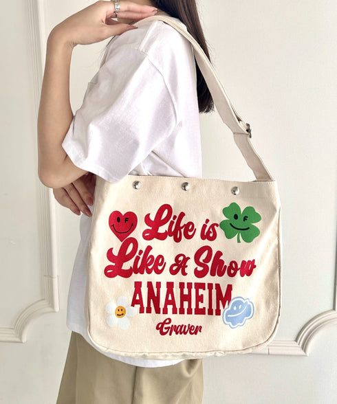 GRAVER(グレーバー)/別注 A4対応 プリント コットン アジャスターベルト キャンバスショルダーバッグ | AT1252088 | その他3