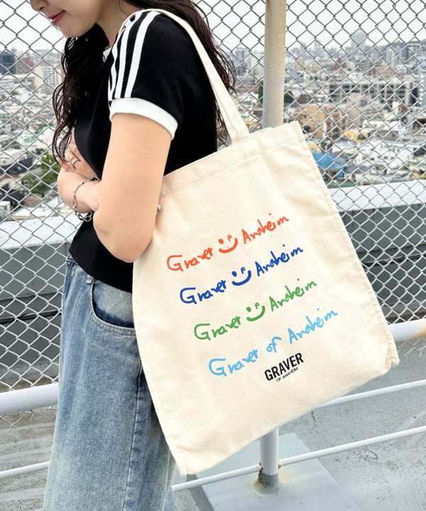 GRAVER(グレーバー)/別注 A4対応 大容量 プリント コットン キャンバス トートバッグ | AT1252089 | その他2