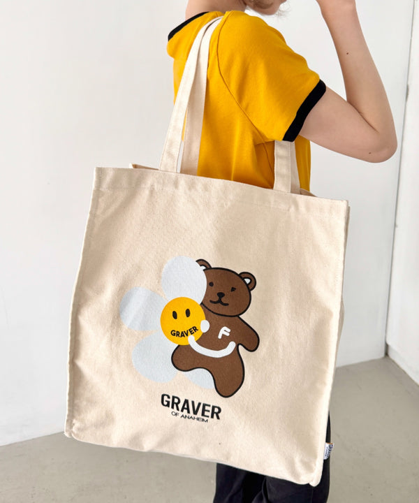 GRAVER(グレーバー)/別注 A4対応 大容量 プリント コットン キャンバス トートバッグ | AT1252089 | その他10