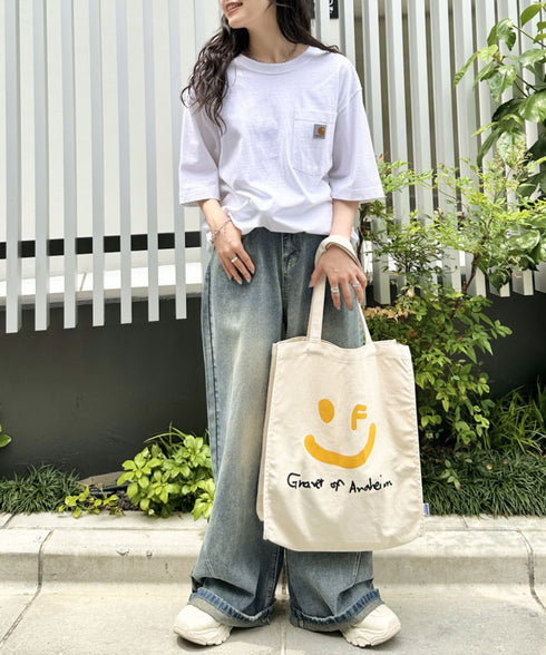 GRAVER(グレーバー)/別注 A4対応 大容量 プリント コットン キャンバス トートバッグ | AT1252089 | その他8