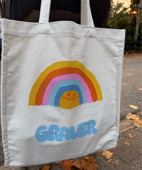 GRAVER(グレーバー)/別注 A4対応 大容量 プリント コットン キャンバス トートバッグ | AT1252089 | その他7