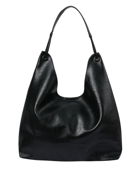 MUCENT(ムセント)/A4サイズ対応 軽量 ポーチ付き ショルダーバッグ/Cats Double Line Eyelet Leather Shoulder Bag UNISEX | AT1252078 | ブラック