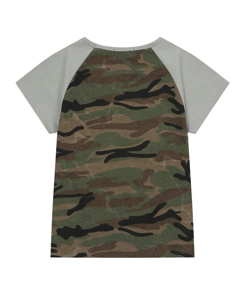 MUCENT(ムセント)/迷彩 カモフラ スリムフィット 半袖 Tシャツ/RUFFIN CAMO RAGLAN SLIM FIT HALF T | AT2252079 | ベージュ
