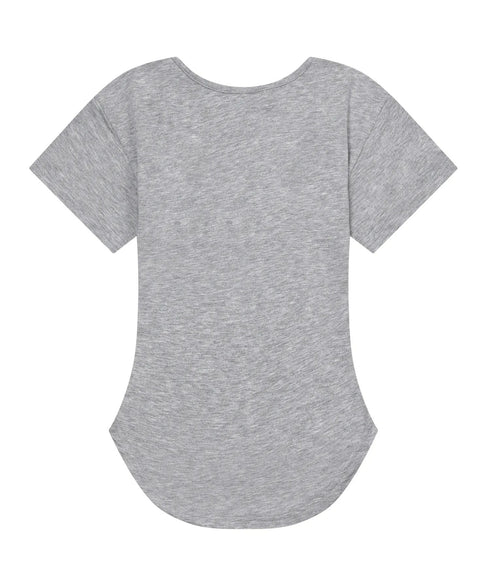 MUCENT(ムセント)/Uネック 裾ラウンド クロップド 半袖 Tシャツ/U-NECK CROP HALF T | AT2252080 | グレー