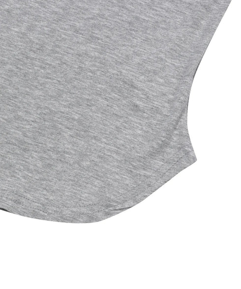 MUCENT(ムセント)/Uネック 裾ラウンド クロップド 半袖 Tシャツ/U-NECK CROP HALF T | AT2252080 | グレー