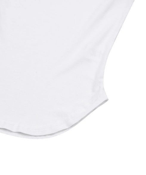 MUCENT(ムセント)/Uネック 裾ラウンド クロップド 半袖 Tシャツ/U-NECK CROP HALF T | AT2252080 | ホワイト