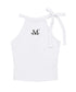 MUCENT(ムセント)/リボン クロップド ホルターネック タンクトップ/Bow-up Ribbon Crop Halter Sleeveless | AT2252081 | ホワイト