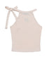 MUCENT(ムセント)/リボン クロップド ホルターネック タンクトップ/Bow-up Ribbon Crop Halter Sleeveless | AT2252081 | ベージュ