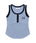 MUCENT(ムセント)/配色 ボタン リブ タンクトップ/COLOR-POP BUTTON CROP SLEEVELESS | AT2252082 | サックスブルー