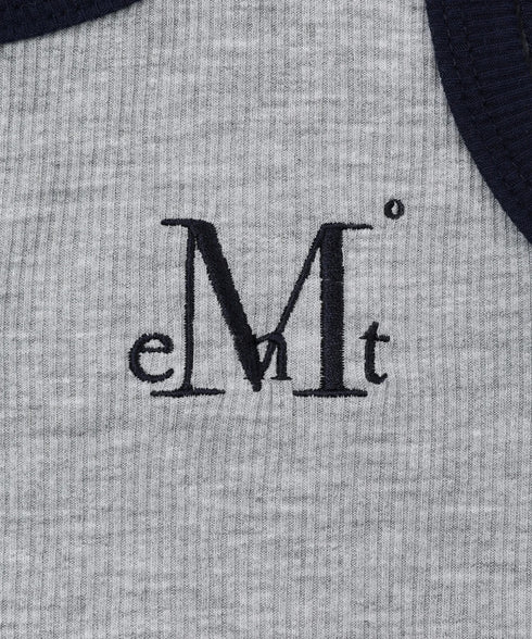 MUCENT(ムセント)/配色 ボタン リブ タンクトップ/COLOR-POP BUTTON CROP SLEEVELESS | AT2252082 | グレー