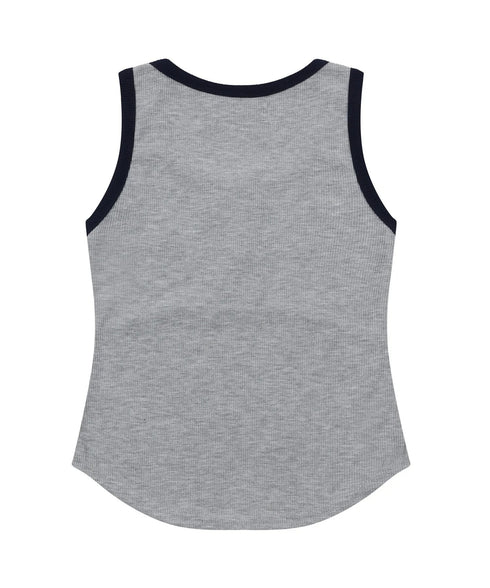 MUCENT(ムセント)/配色 ボタン リブ タンクトップ/COLOR-POP BUTTON CROP SLEEVELESS | AT2252082 | グレー