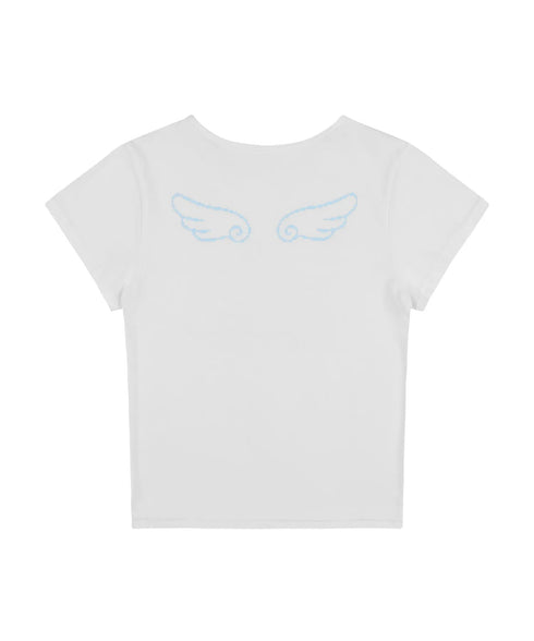 FANCY CLUB(ファンシークラブ)/エンジェル クロップド 半袖 Tシャツ/ANGEL MARK CROP TEE | AT2252084 | ホワイト