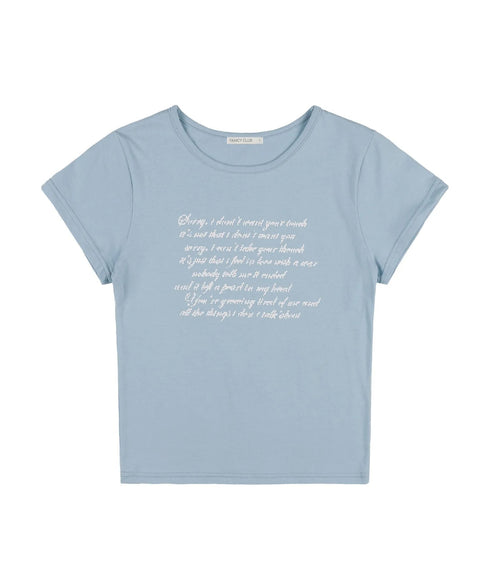 FANCY CLUB(ファンシークラブ)/エンジェル クロップド 半袖 Tシャツ/ANGEL MARK CROP TEE | AT2252084 | スカイブルー