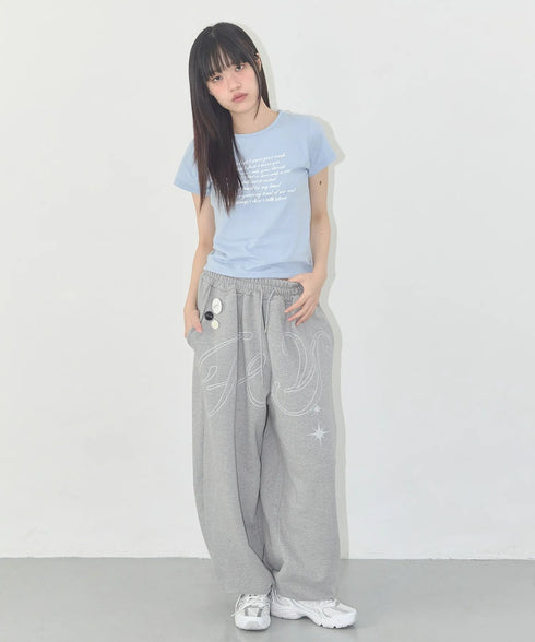 FANCY CLUB(ファンシークラブ)/エンジェル クロップド 半袖 Tシャツ/ANGEL MARK CROP TEE | AT2252084 | スカイブルー