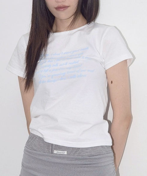 FANCY CLUB(ファンシークラブ)/エンジェル クロップド 半袖 Tシャツ/ANGEL MARK CROP TEE | AT2252084 | ホワイト