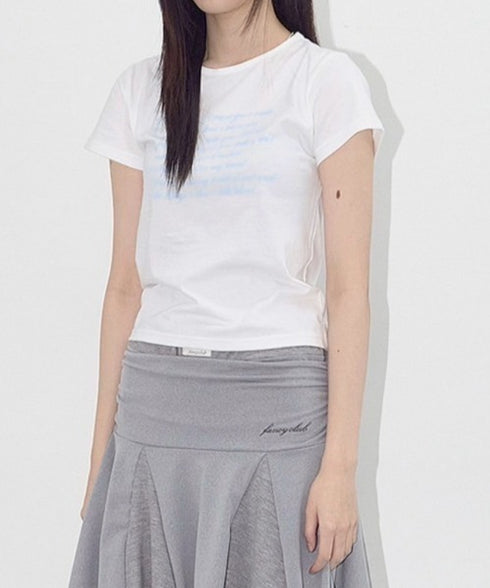 FANCY CLUB(ファンシークラブ)/エンジェル クロップド 半袖 Tシャツ/ANGEL MARK CROP TEE | AT2252084 | ホワイト