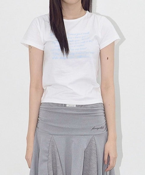 FANCY CLUB(ファンシークラブ)/エンジェル クロップド 半袖 Tシャツ/ANGEL MARK CROP TEE | AT2252084 | ホワイト