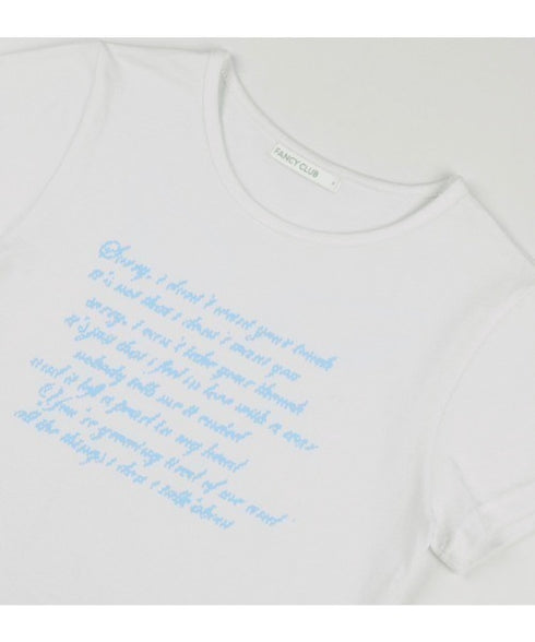 FANCY CLUB(ファンシークラブ)/エンジェル クロップド 半袖 Tシャツ/ANGEL MARK CROP TEE | AT2252084 | ホワイト