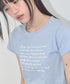 FANCY CLUB(ファンシークラブ)/エンジェル クロップド 半袖 Tシャツ/ANGEL MARK CROP TEE | AT2252084 | スカイブルー