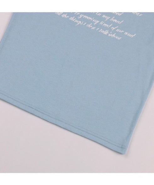 FANCY CLUB(ファンシークラブ)/エンジェル クロップド 半袖 Tシャツ/ANGEL MARK CROP TEE | AT2252084 | スカイブルー