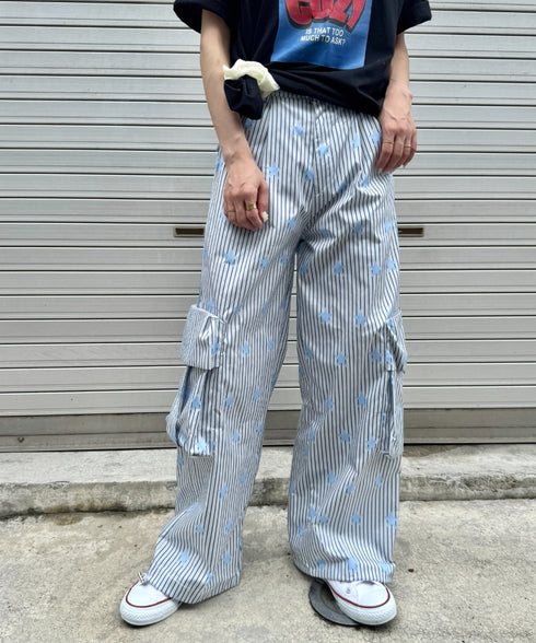 ランダムスターピンストライプパンツ | SL2255089 | ライトブルー