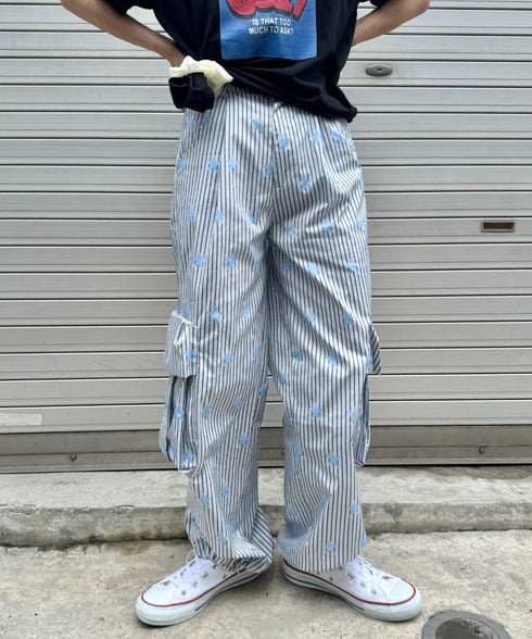 ランダムスターピンストライプパンツ | SL2255089 | ライトブルー