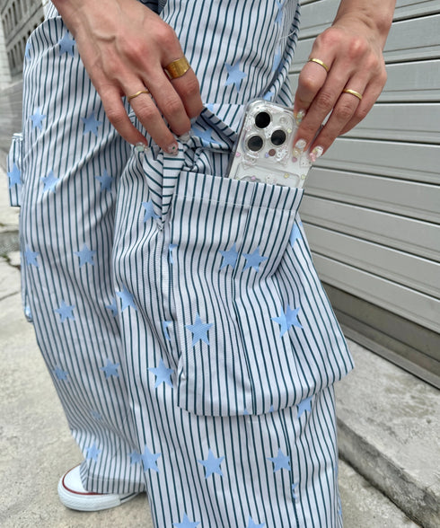 ランダムスターピンストライプパンツ | SL2255089 | ライトブルー