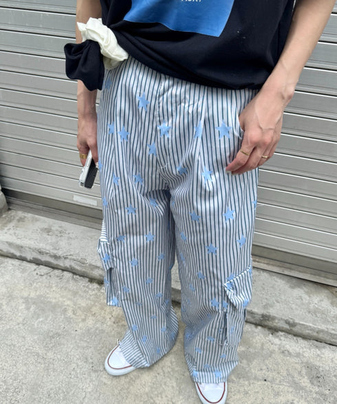 ランダムスターピンストライプパンツ | SL2255089 | ライトブルー