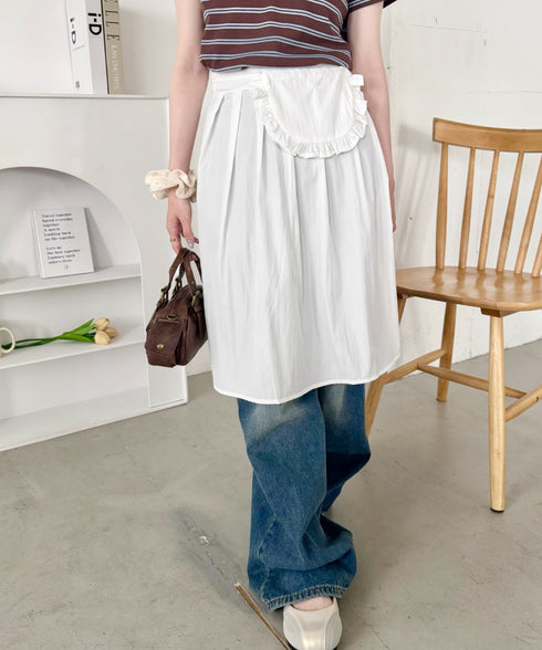 【フリルポケットset】ミディ丈スカート | SL2256001 | ホワイト